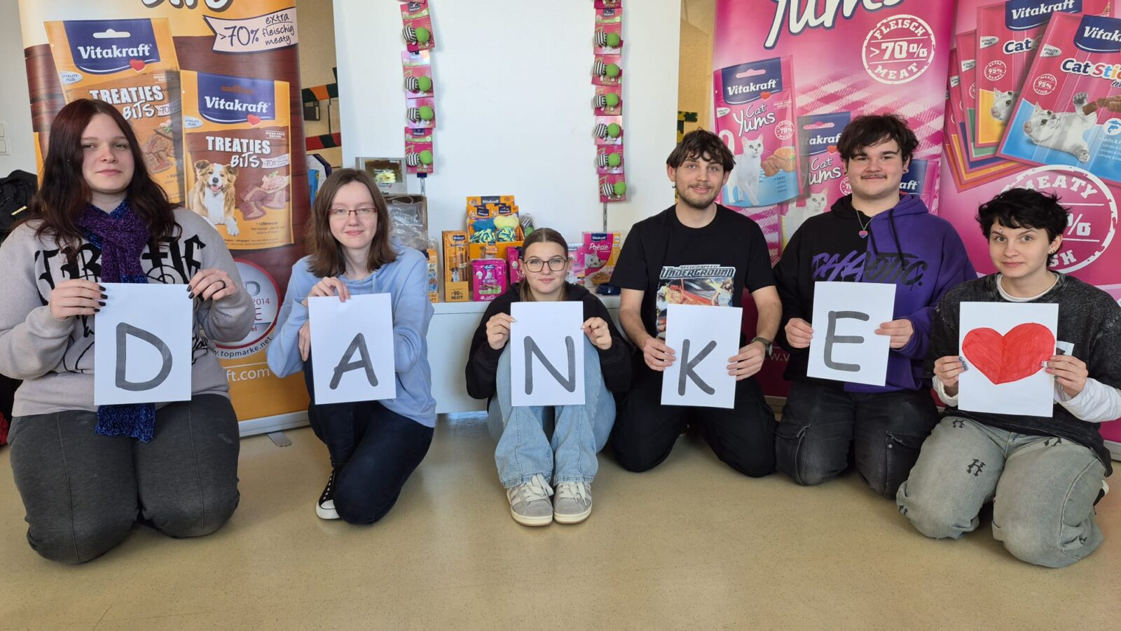 Dank an Vitakraft: Produktspende für den praktischen Unterricht